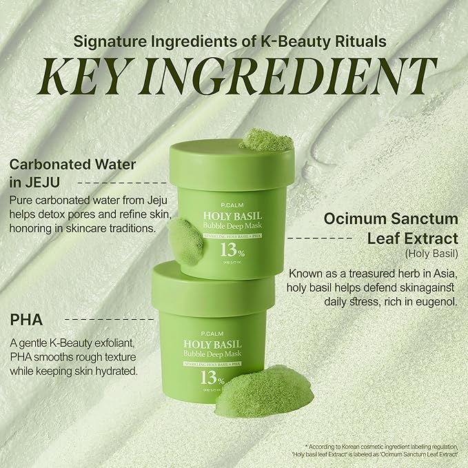 P.CALM Holy Basil Bubble Deep Mask