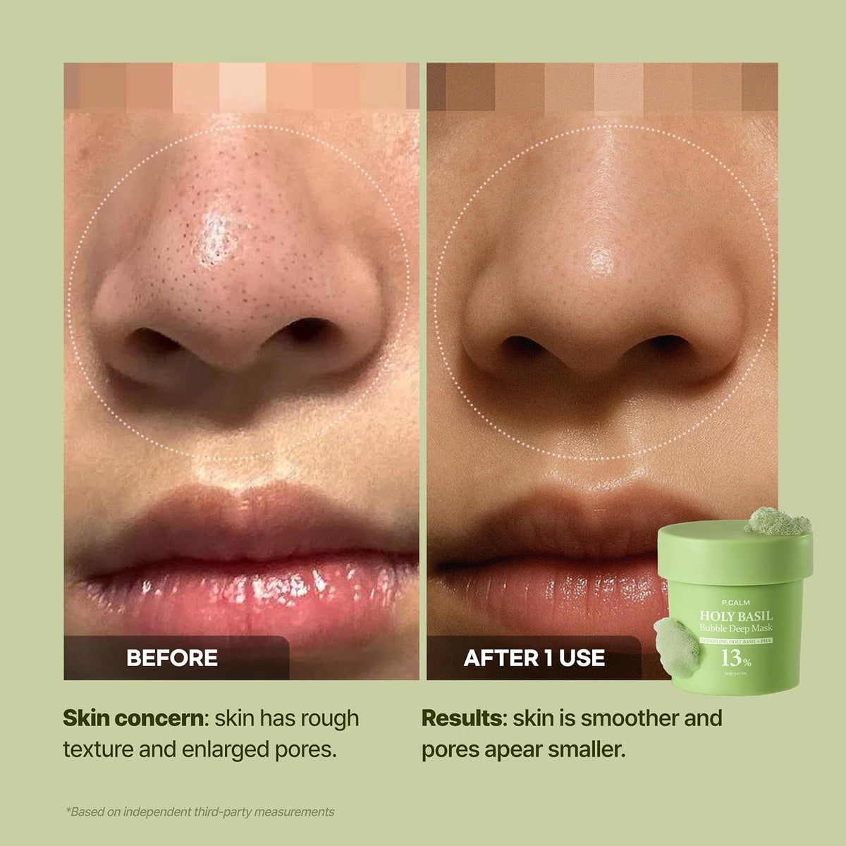 P.CALM Holy Basil Bubble Deep Mask