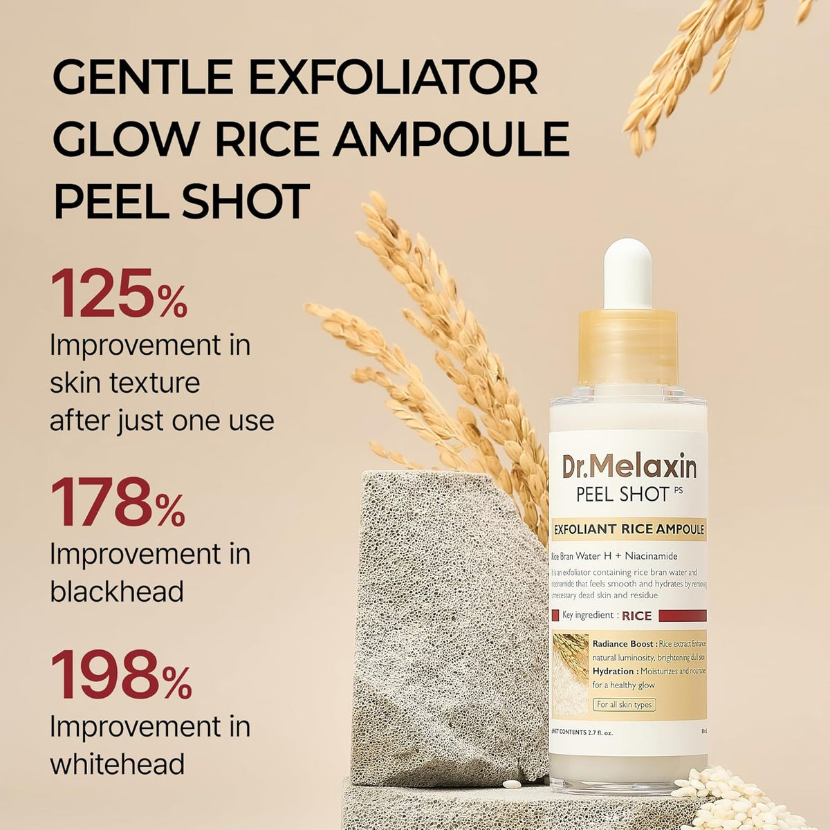 Dr.Melaxin Peel Shot Exfoliating White Rice Ampoule