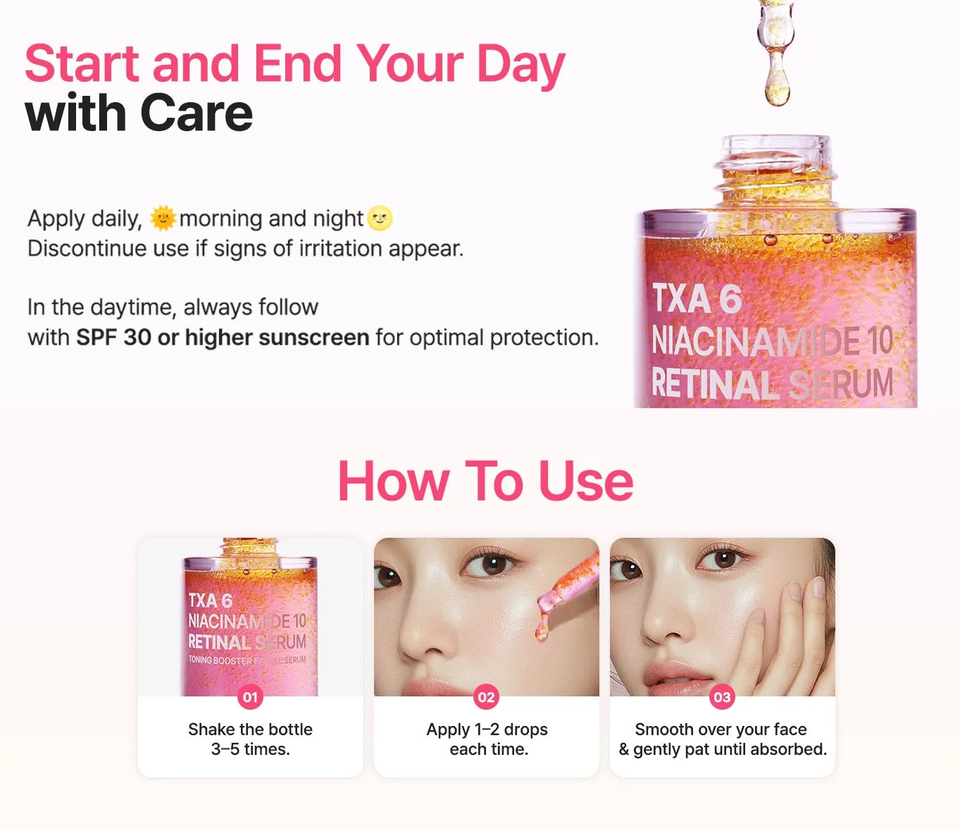 TXA 6 Niacinamide 10 Retinal Serum