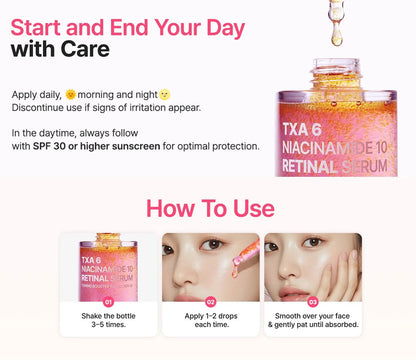 TXA 6 Niacinamide 10 Retinal Serum