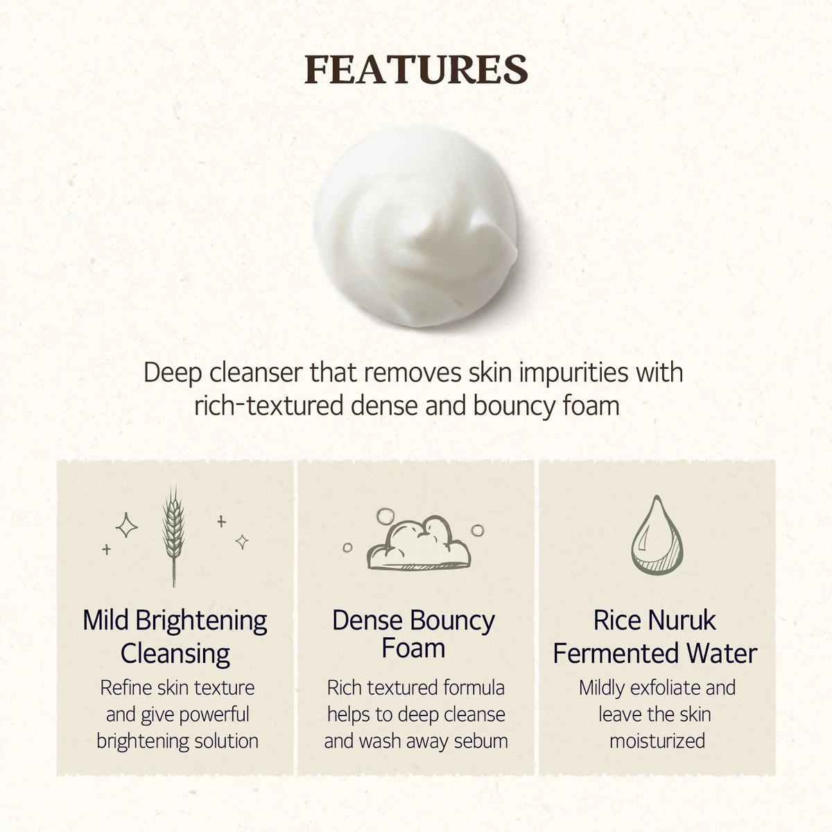 SKINFOOD Rice Daily Brightening Cleansing Foam