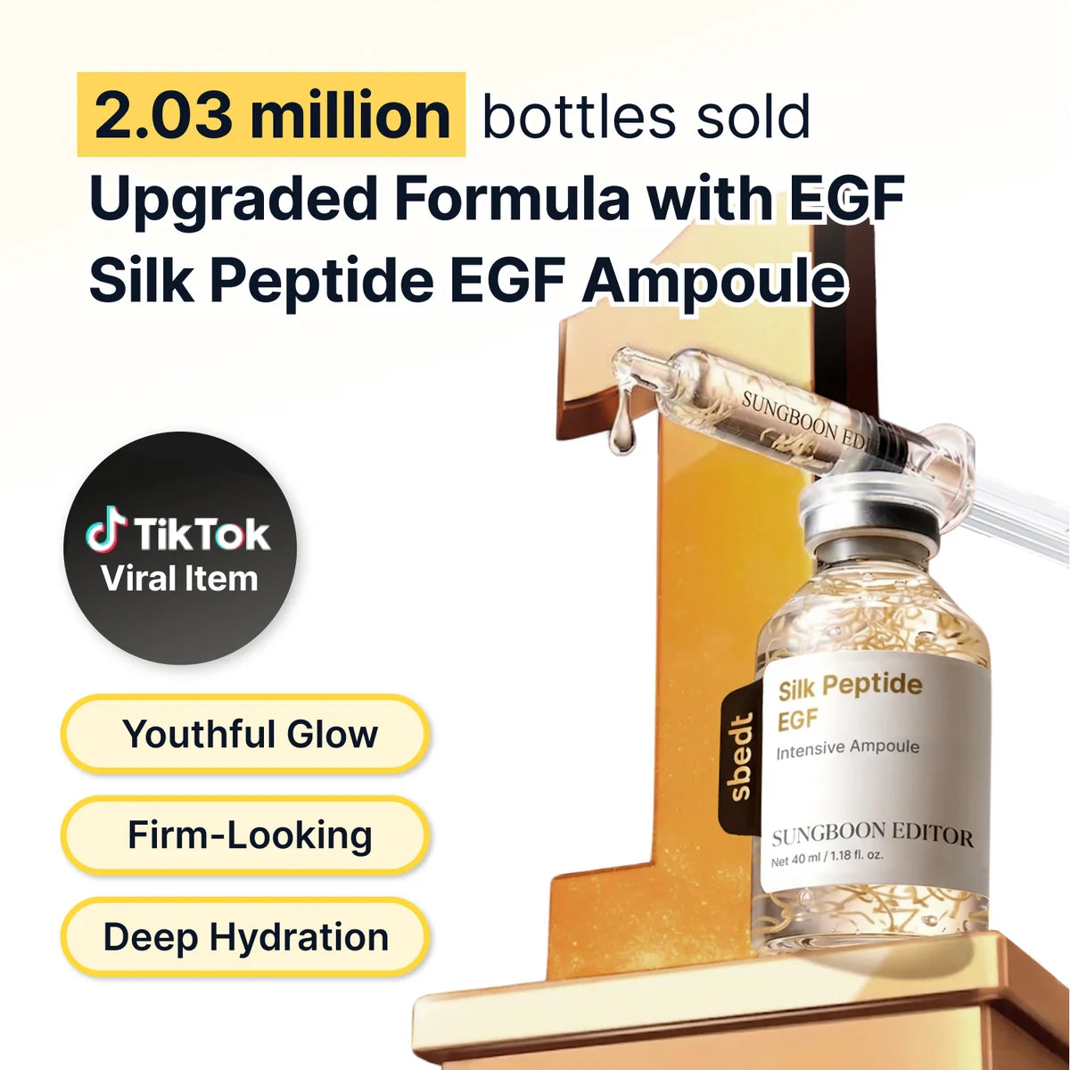 SUNGBOON EDITOR Deep Collagen Silk Peptide EGF Intensive Ampoule (Renewed)