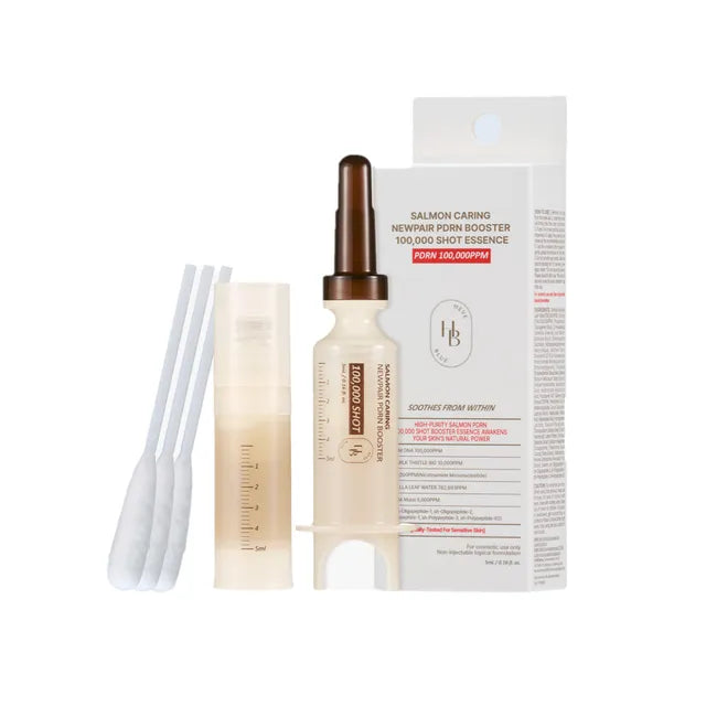 HEVEBLUE Salmon Caring Newpair PDRN Booster 100,000 Shot Essence
