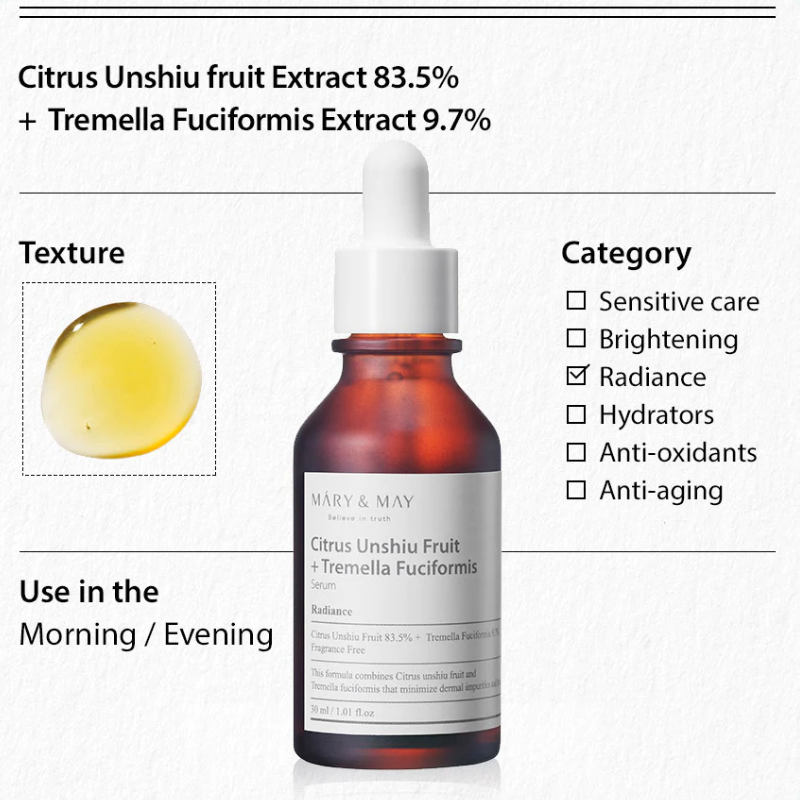 Mary & May Citrus Unshiu + Tremella Fuciformis Serum