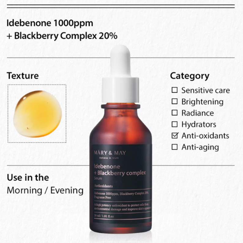 Mary & May Idebenone + Blackberry Complex Serum
