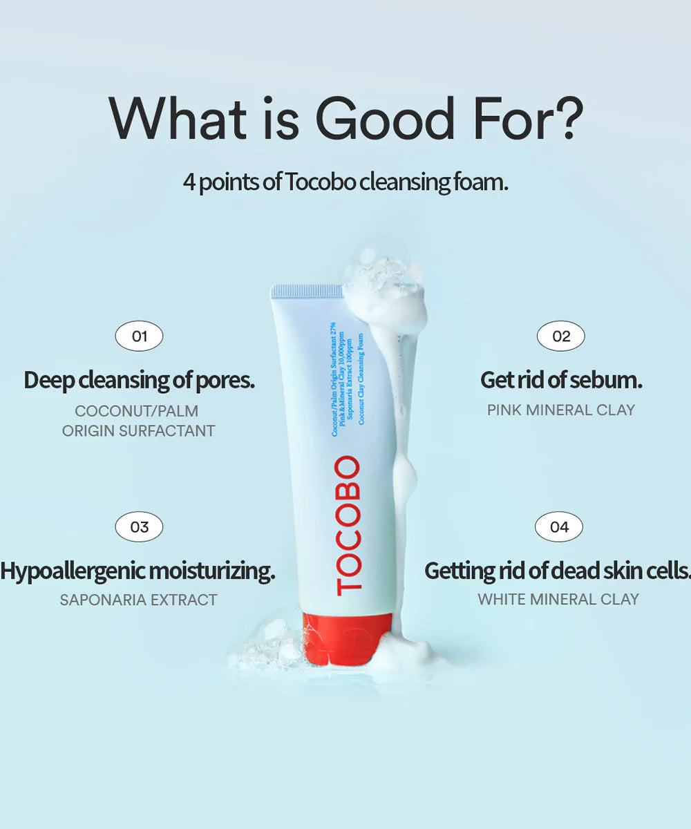 TOCOBO Coconut Clay Cleansing Foam