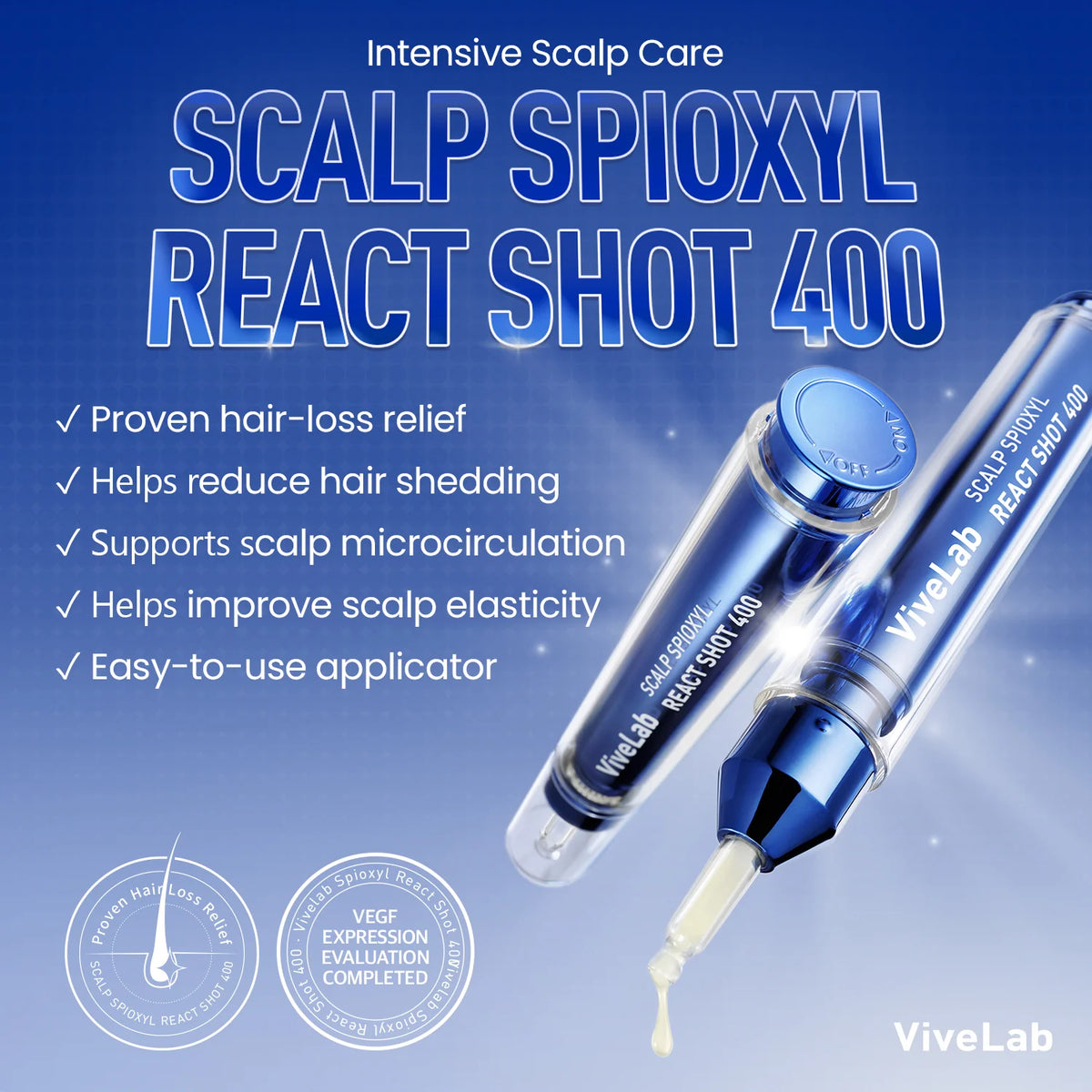ViveLab Scalp Spioxyl React Shot 400