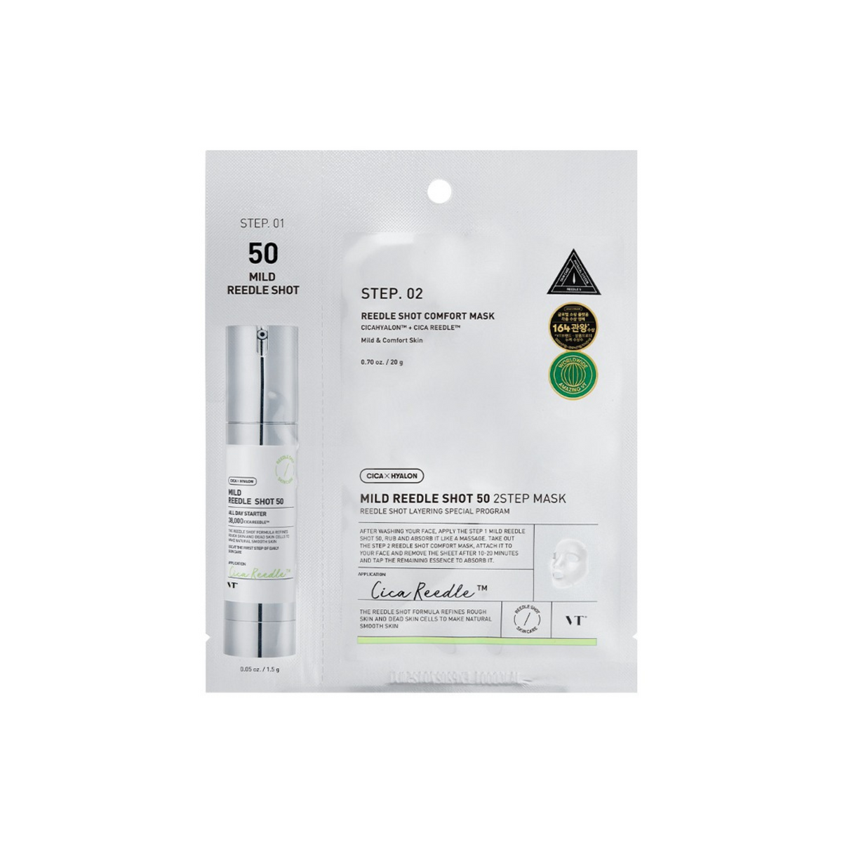 VT COSMETICS Mild Reedle Shot 50 2-Step Mask