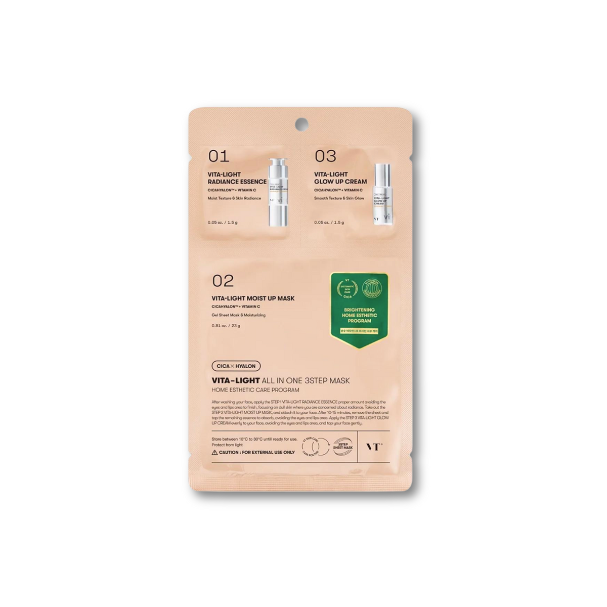 VT COSMETICS Vita-Light All In One 3-Step Mask