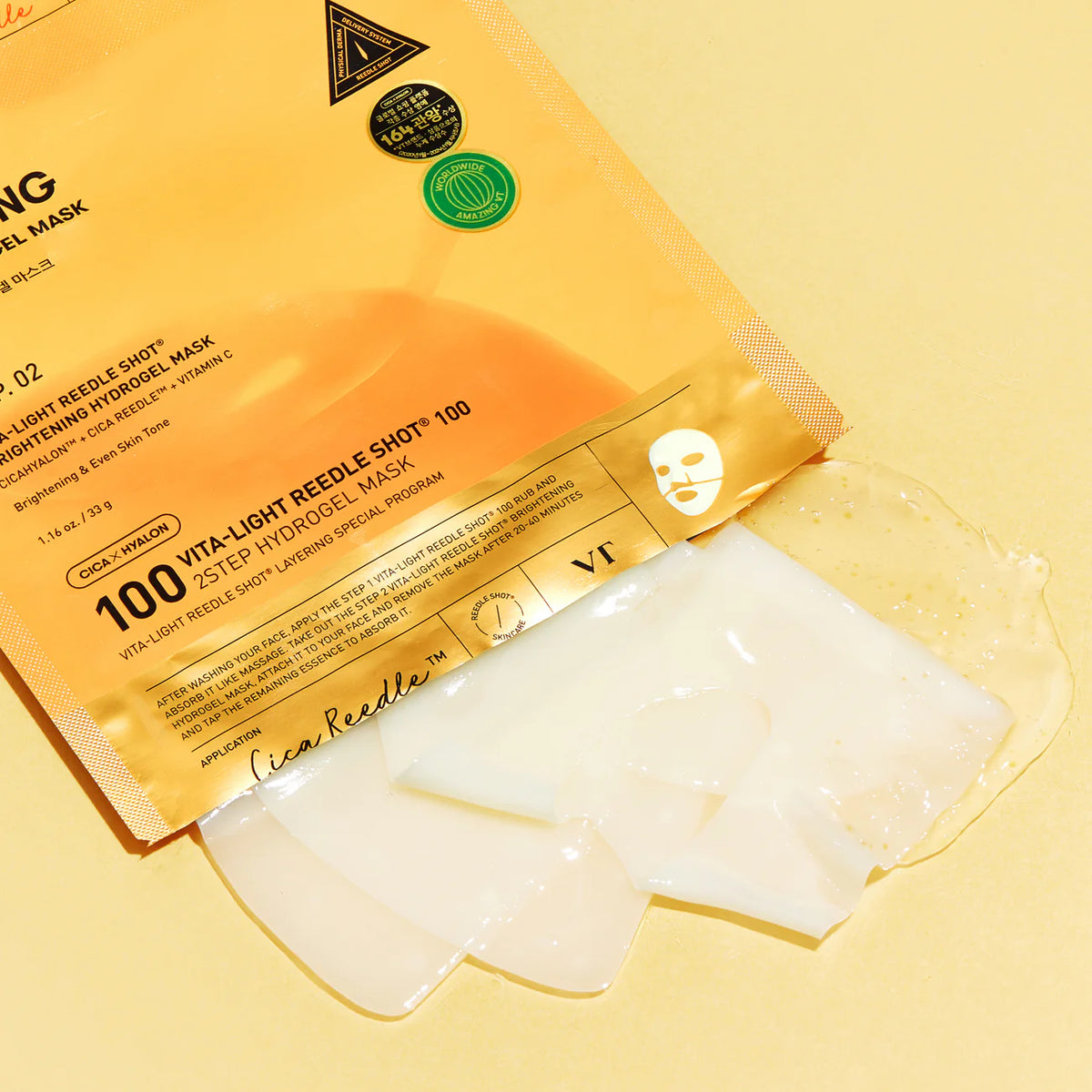 VT COSMETICS Vita-Light Reedle Shot 100 2-Step Hydrogel Mask