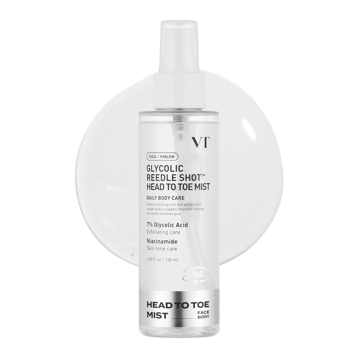 VT COSMETICS Glycolic Reedle Shot Head To Toe Mist