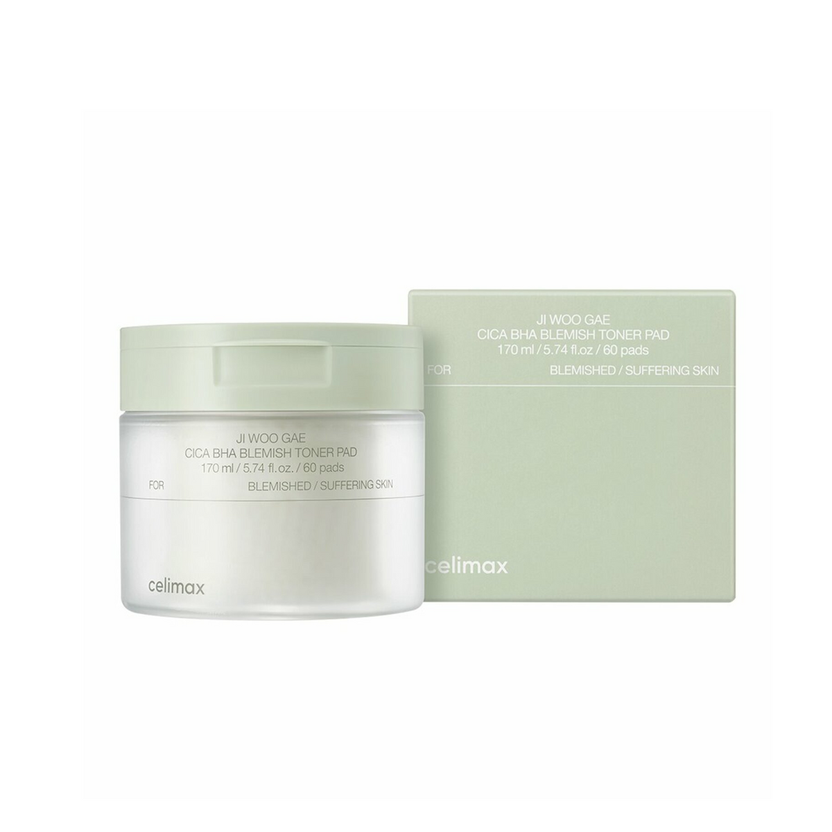 celimax JI WOO GAE Cica BHA Blemish Toner Pad