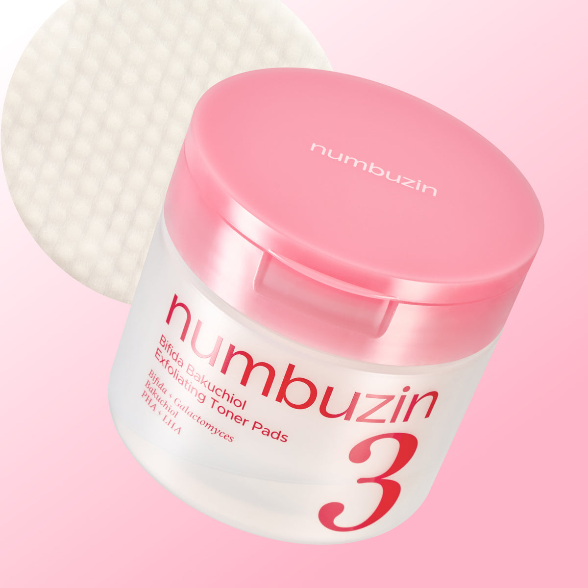 numbuzin No.3 Bifida Bakuchiol Exfoliating Toner Pads