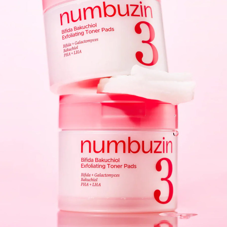 numbuzin No.3 Bifida Bakuchiol Exfoliating Toner Pads