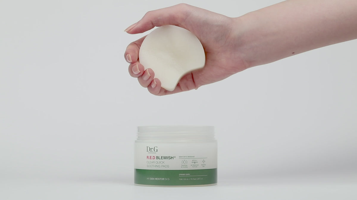 Load video: Dr.G R.E.D Blemish Clear Quick Soothing Pads